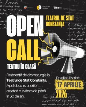 OPEN CALL: Rezidență de dramaturgie pentru tineri creatori la Teatrul de Stat Constanța