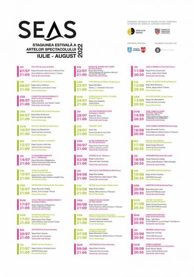 SEAS - Stagiunea Estivală a Artelor Spectacolului - Program
